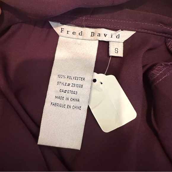 Vintage Fred David Plum Satin Bow Tank Top - Picture 7 of 7